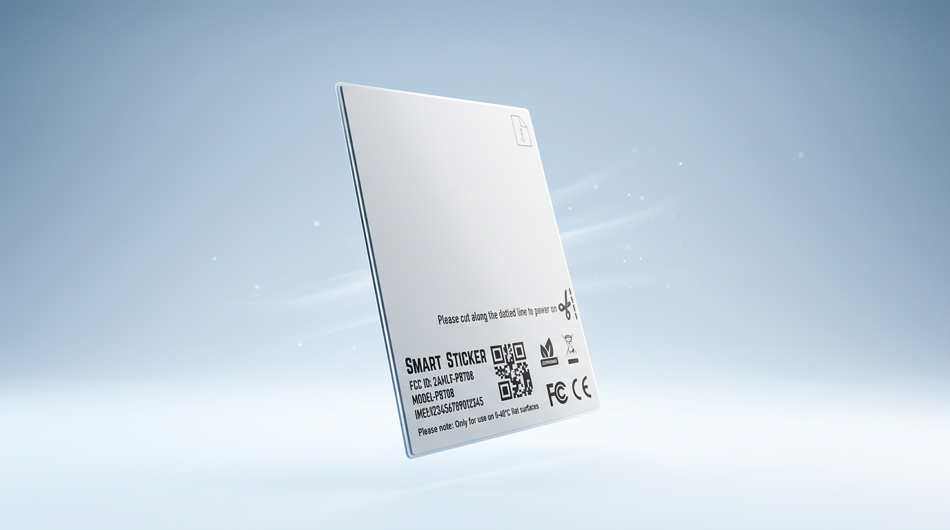 Smart tracking sticker hero shot