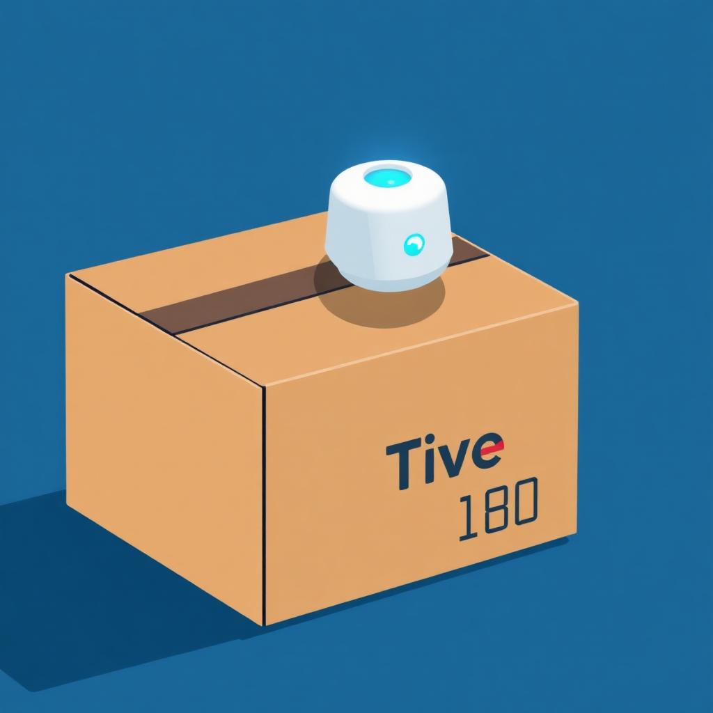 A Tive Solo 5G cold-chain tracker placed on a temperature-monitored pharmaceutical shipping box.